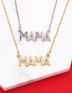Mama Lettered Necklace