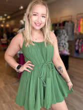 Load image into Gallery viewer, Green Flowing Camisole Romper