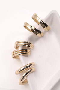 Gold Multi Classic Hoop Set