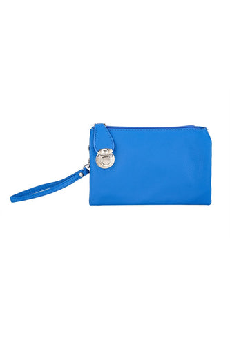 Blue Wristlet Clutch Bag