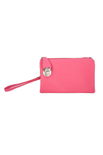Pink Wristlet Clutch Bag