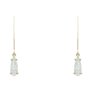 Gold Teardrop Crystal Earrings