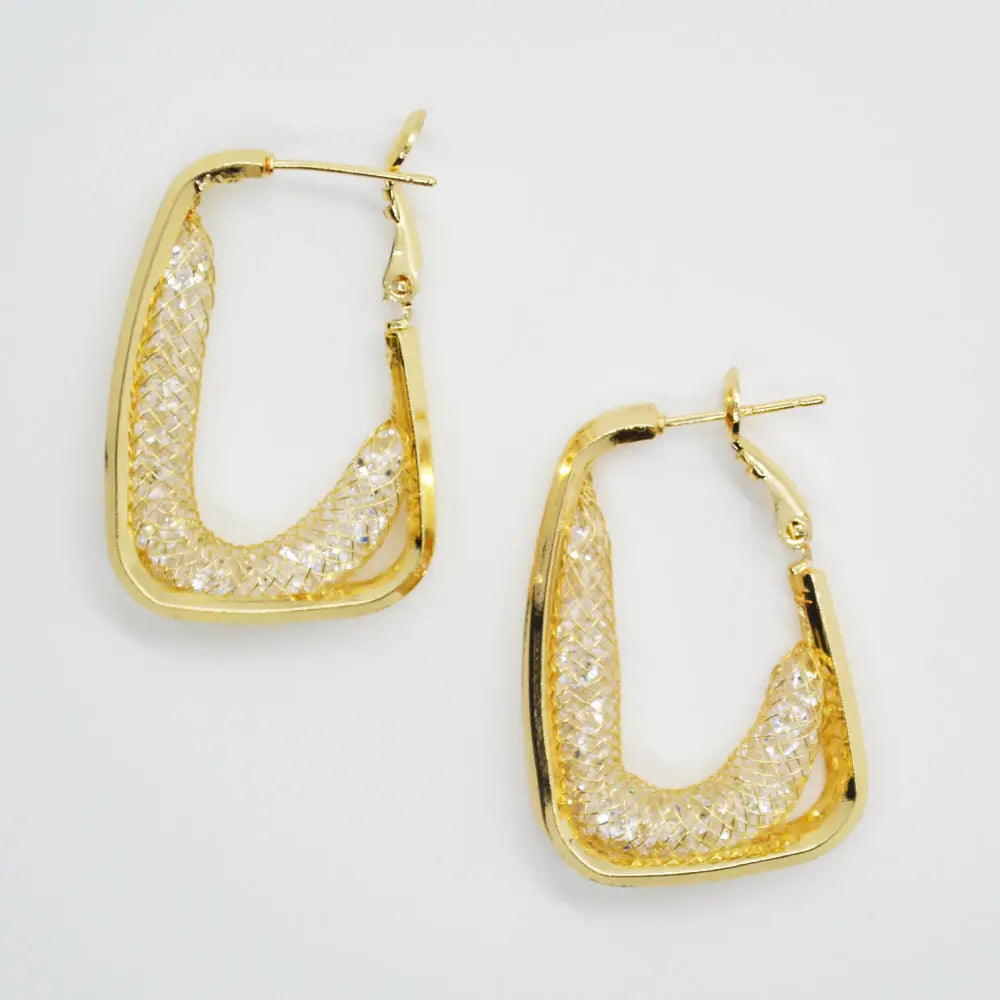Gold Geometric Hoops