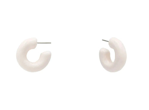 Natural Enamel Hoops