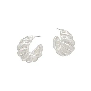 Silver Swirled Earrings