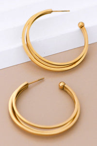 Gold Multi Layer Earrings