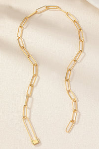Gold Chain Link PaperClip Necklace