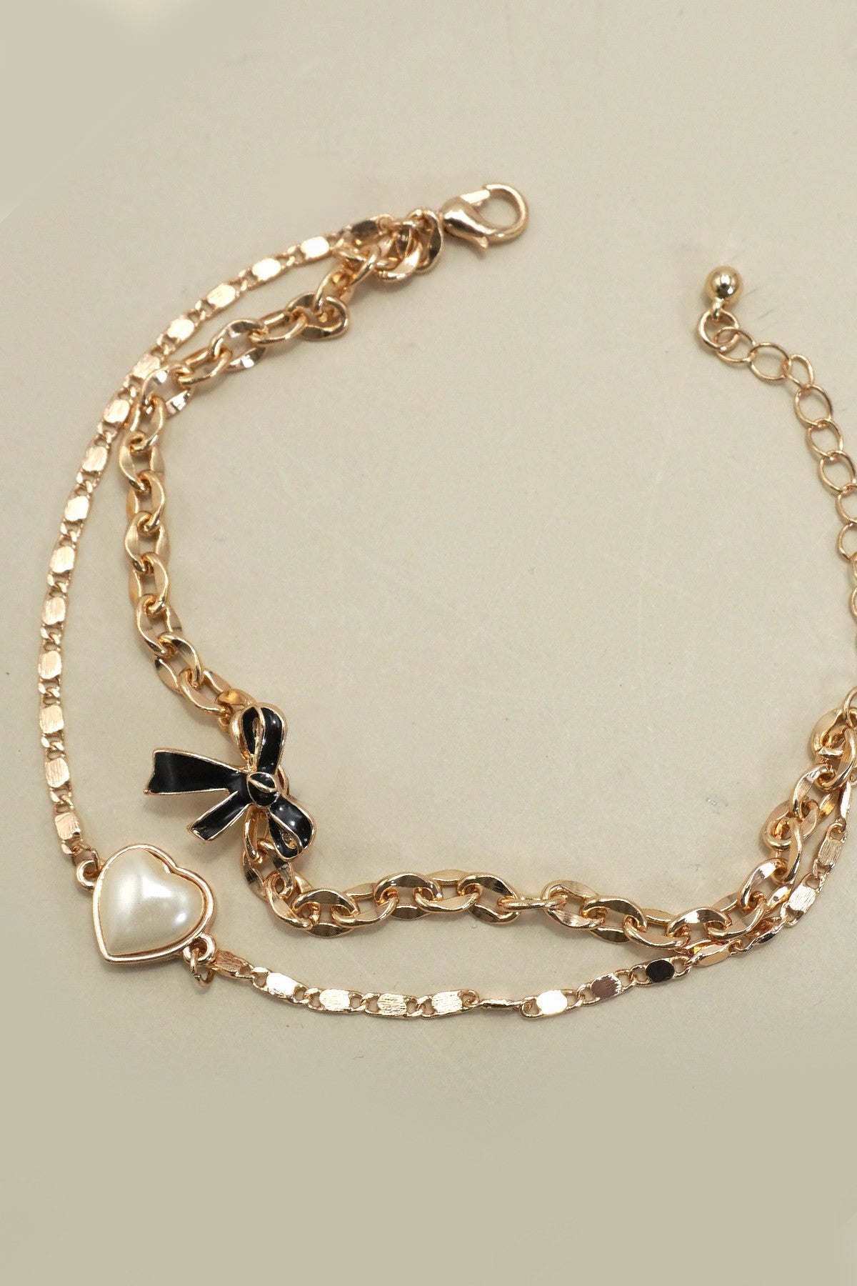 Gold Charm Multi Layer Bracelet