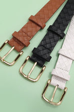 Load image into Gallery viewer, Brown Braided Grid Belt