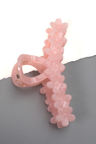 Glossy Pink Daisy Claw Clip