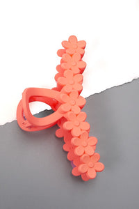 Peach Daisy Claw Clip