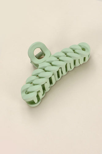 Green Matte Chain Claw Clip
