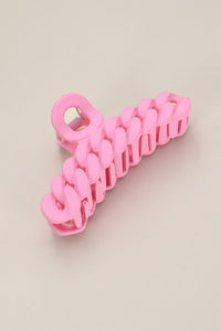 Pink Matte Chain Claw Clip