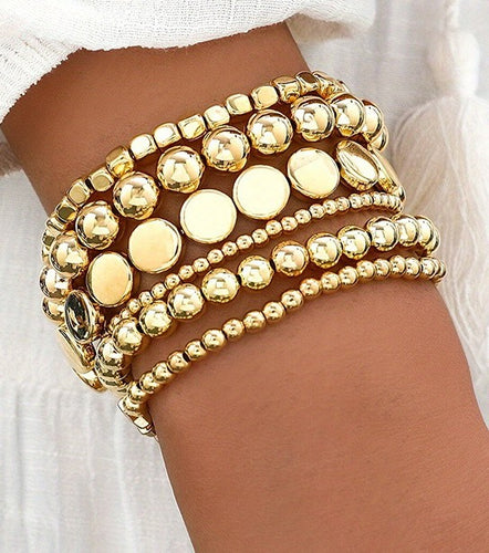 Gold Multi Ball Chain Bracelet