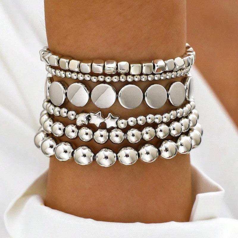 Silver Multi Ball Chain Bracelet