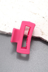 Matte Pink Rectangle Mini Clip