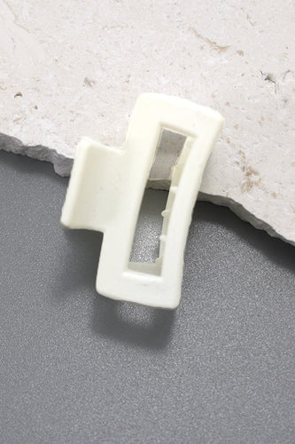 Matte Ivory Rectangle Mini Clip