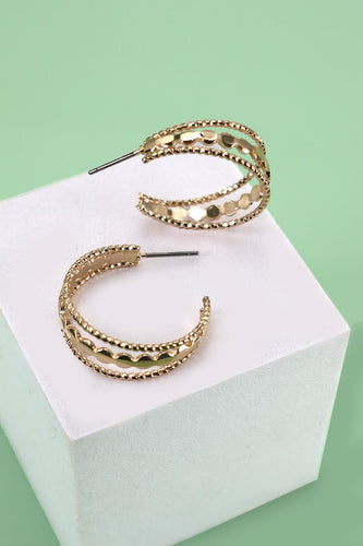 Gold Trio Layered Hoops