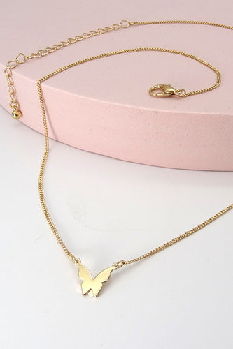 Gold Mini Butterfly Necklace