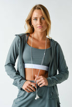 Load image into Gallery viewer, Rosewood Zip-Up Hooded Jacket