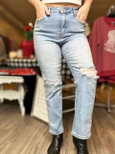 Medium Wash Distressed Jeans