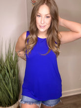 Load image into Gallery viewer, Blue Round Neck Tunic Top