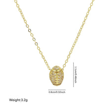 Load image into Gallery viewer, Football Gold Charm Necklace