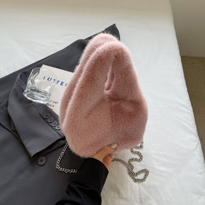 Pink Plush Handbag