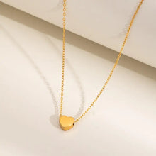 Load image into Gallery viewer, Gold Heart Mini Charm Necklace