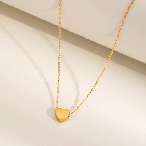 Gold Heart Mini Charm Necklace