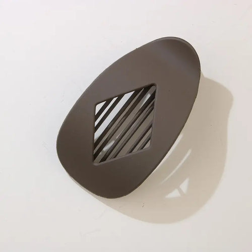 Brown Jumbo Oval Claw Clip