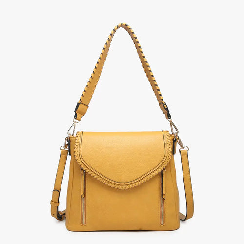 Mustard Whipstitch Crossbody Bag