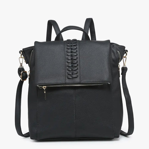 Black Distressed Backpack