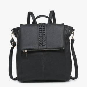 Black Distressed Backpack