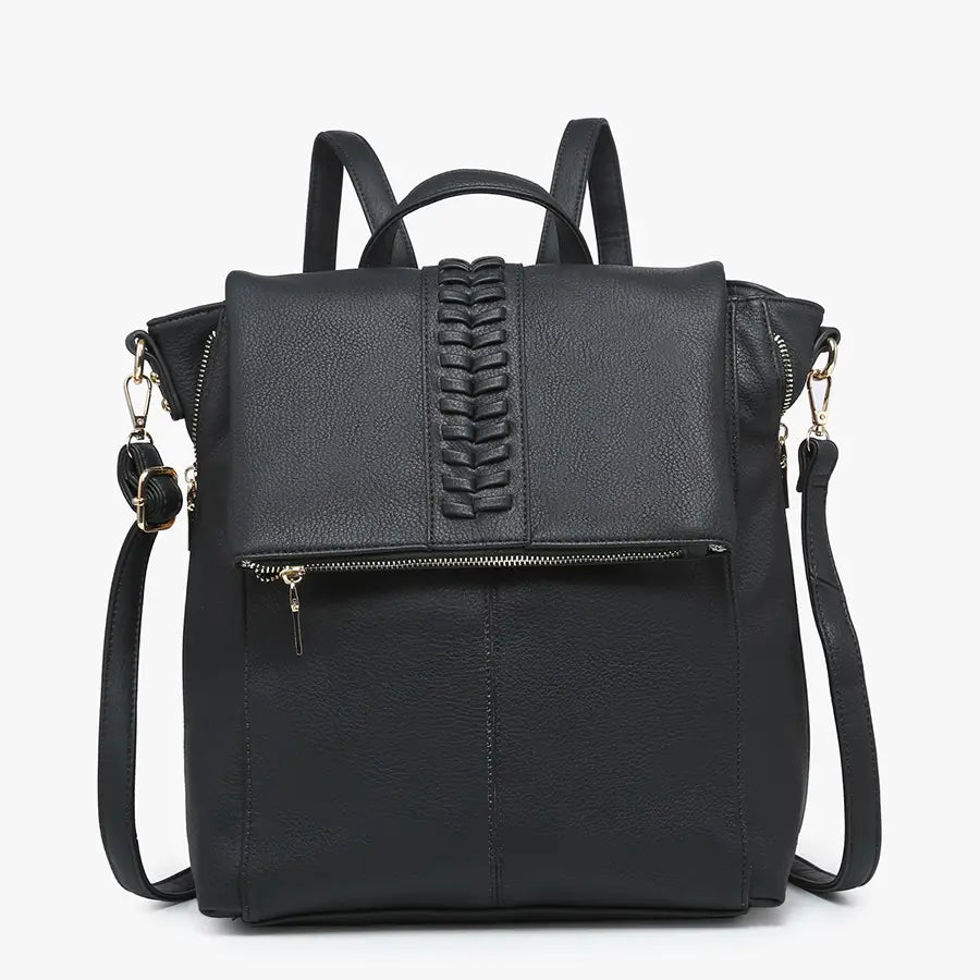 Black Distressed Backpack