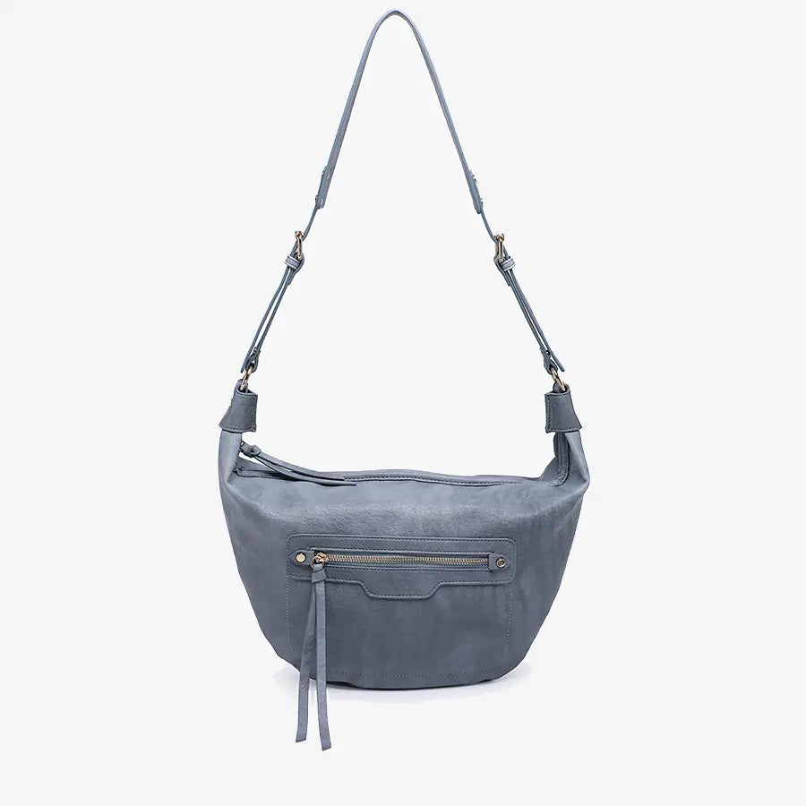 Dusty Blue Hobo Shoulder Bag
