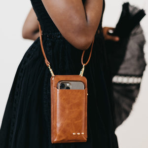 Brown Phone Crossbody Bag