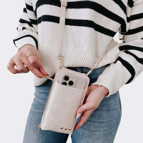 Cream Phone Crossbody Bag