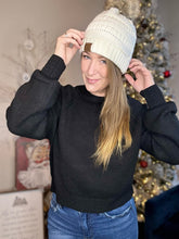 Load image into Gallery viewer, Black Raglan Sweater