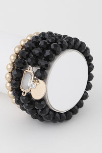 Black Multi Crystal Bracelet