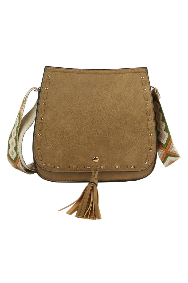 Mocha Saddle Crossbody Bag