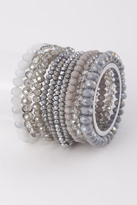 Gray Crystal Bracelet Set
