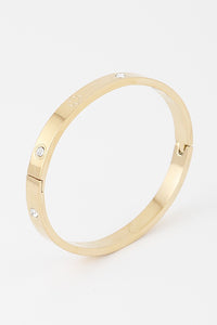 Gold Jewel Clover Bracelet
