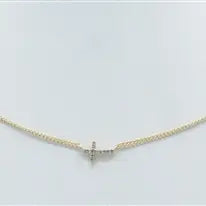 Dainty Chain Rhinestone Cross Necklace