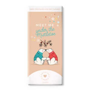 Meet Me Under The Mistletoe Chocolate Greeting Card