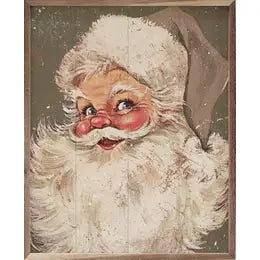 Santa Grey Framed Art