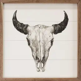 Steer Skull Framed Art