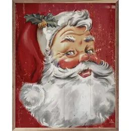 Red Santa Framed Art