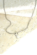 Load image into Gallery viewer, Silver Classic Mini Cross Necklace