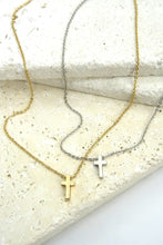 Load image into Gallery viewer, Gold Classic Mini Cross Necklace